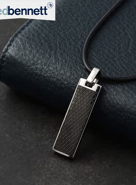 英国男士刻字情侣吊牌项链定制