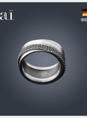 cai纯银时尚个性风男士夸张戒指