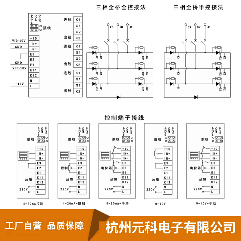 PSCR-3L-A三相可控硅触发器控制器功率调整器移相调压MTC110A - 图0