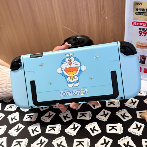 新款任天堂switch2代保护壳硅胶软手柄硬主机套可插入底座套卡通 - 图1