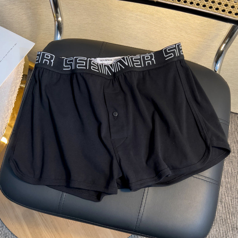 2条宽松男士内裤男纯棉透气阿罗平角居家休闲日系纯白色四角短裤,淘宝优惠券,粉丝福利购,淘宝优惠卷