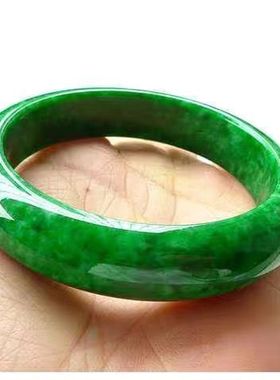 仿真翡翠手镯 正品祖母绿满色玉手镯干青铁龙生色镯子