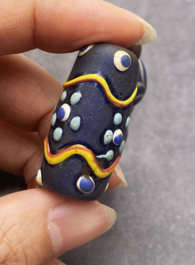 非洲贸易珠 西亚老琉璃珠  波西米亚风饰品项链 文玩配珠diy散珠