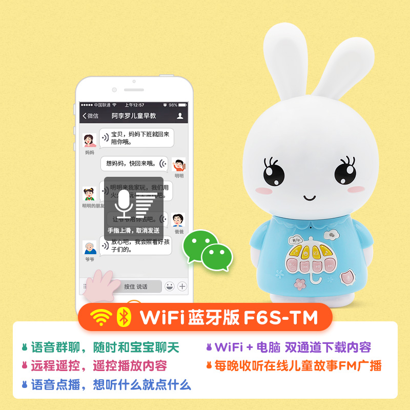 火火兔早教机智能听儿歌0-3岁6益智婴幼儿宝宝哄睡音乐熏听故事机-图0
