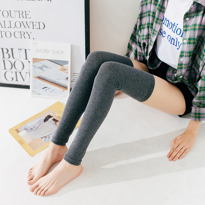 纯棉直筒护膝袜套秋冬季韩国跳舞瑜伽保暖护腿高筒过膝堆堆长袜女,淘宝优惠券,粉丝福利购,淘宝优惠卷