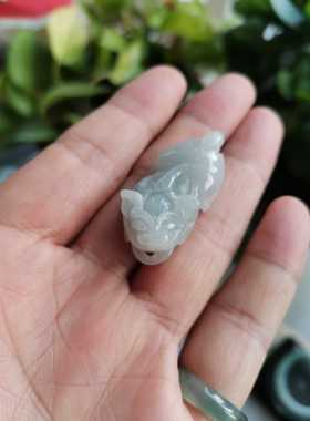 a货冰糯种翡翠证书支持复检挂坠