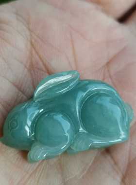 a货翡翠小兔子挂坠