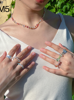 APT702天然水晶珠戒指