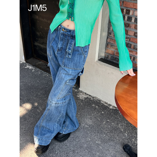 J1M5买手店 THE GOD PARTICLE 23春夏新品TGP丹宁工装裤牛仔裤 - 图0