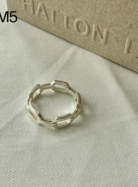 镶钻链条戒指潮流百搭