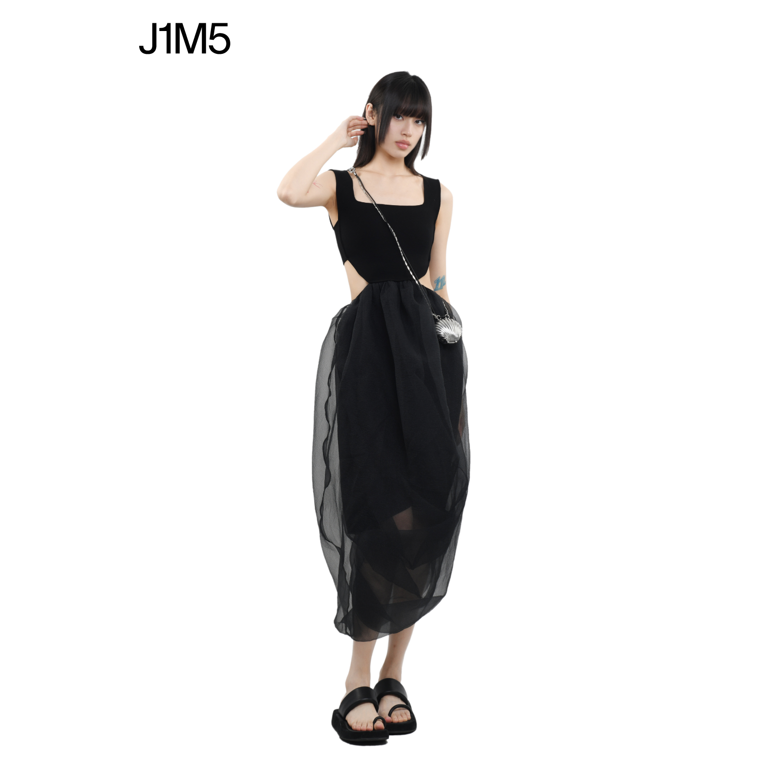 J1M5买手店 SWAYING 23春夏新品欧根纱旋转裙连衣裙设计师品牌女-图0