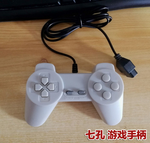 小霸王D99游戏机7孔手柄D101无线手柄七孔直板弯把牛角游戏手柄 - 图1