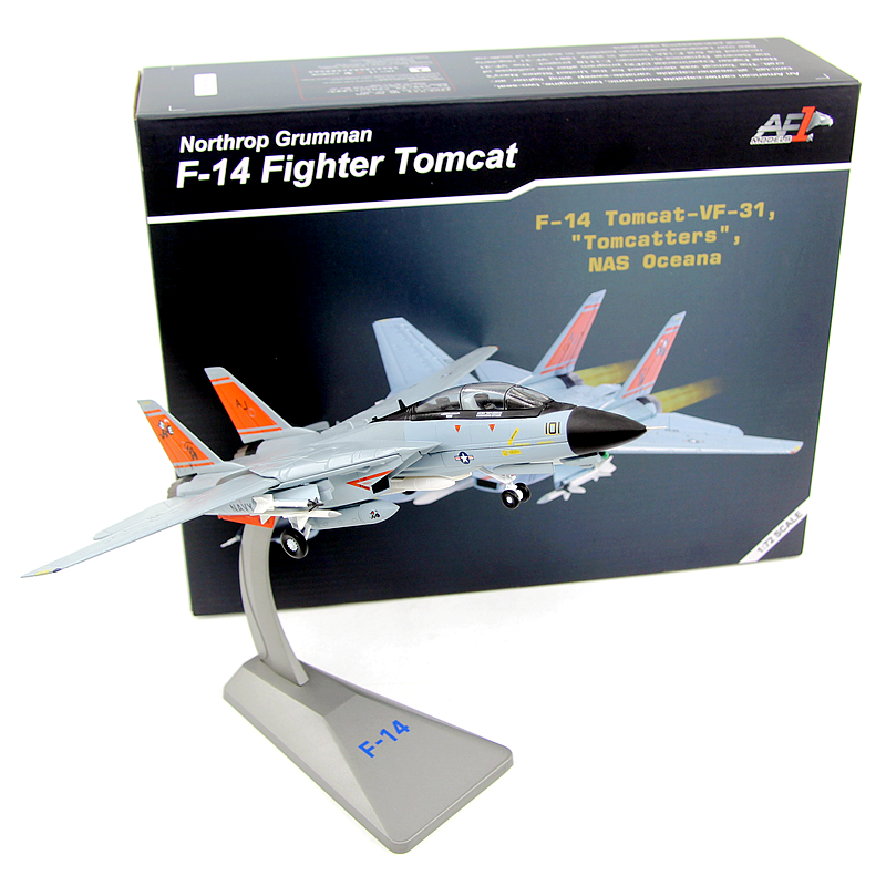 AF1 美国海军F-14D雄猫战斗机VF-31雄猫人 AJ101 F14合金模型1/72 - 图2