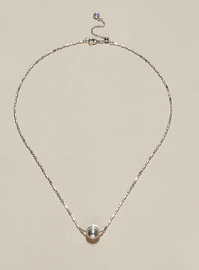 AHCHOO 静奢风S925纯银猫眼珠圆球项链小众设计转运珠锁骨链女