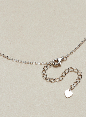 AHCHOO 静奢火彩爆闪9钻莫桑石微笑项链小众璀璨星河S925银锁骨链