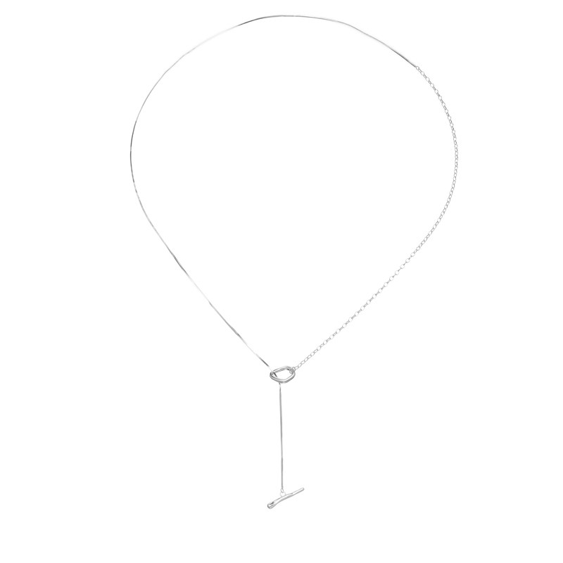 AHCHOO 通体S925纯银长款毛衣链小众设计高级感OT扣手工拼接项链,淘宝优惠券,粉丝福利购,淘宝优惠卷