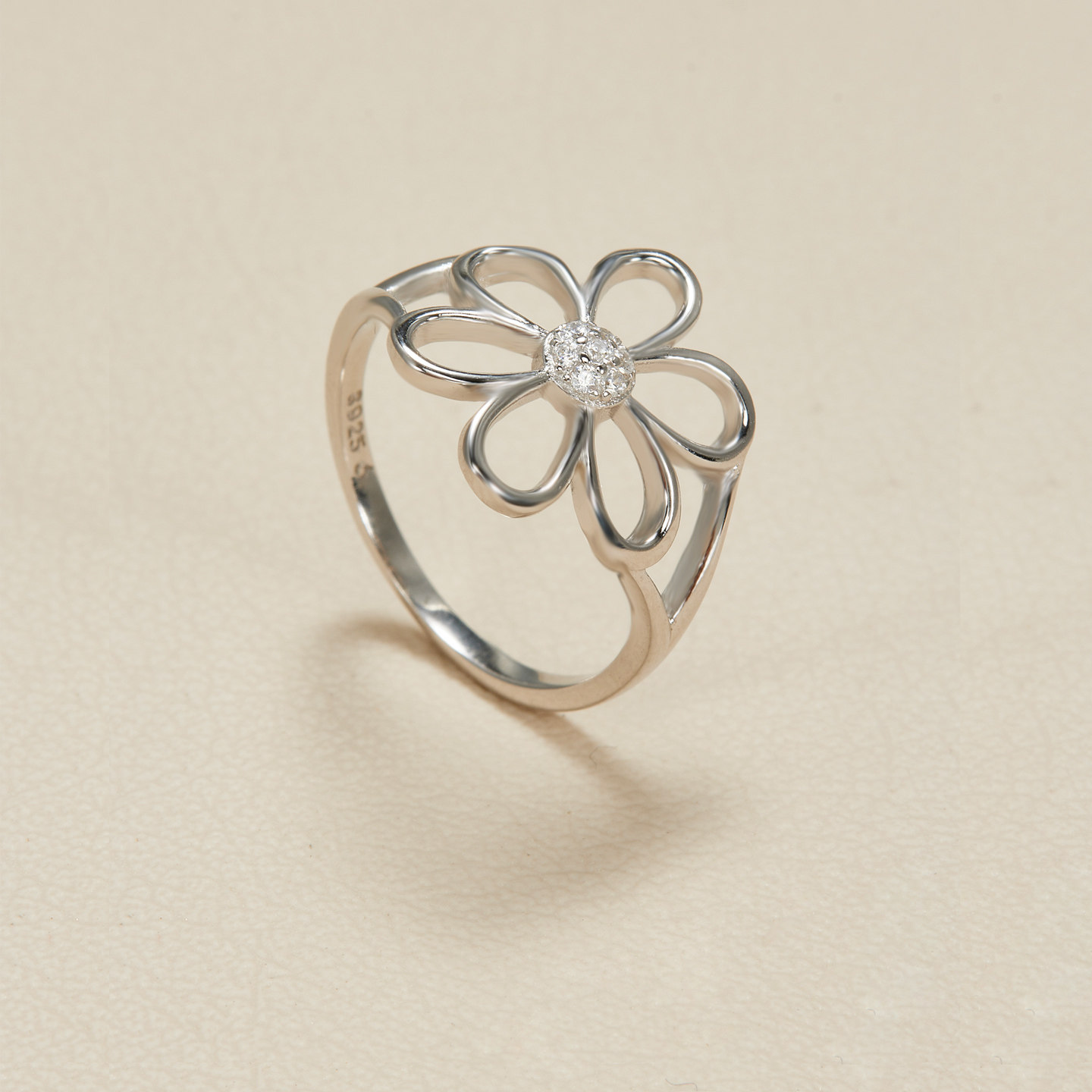 AHCHOO quiet luxury commuting simple versatile sunflower ring S925 sterling silver high-end ring for women