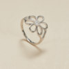 AHCHOO quiet luxury commuting simple versatile sunflower ring S925 sterling silver high-end ring for women