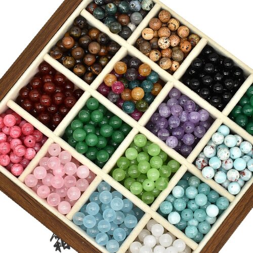 天然石串珠散珠手工DIY手链手串项链配件多彩圆形珠子饰品材料 - 图3