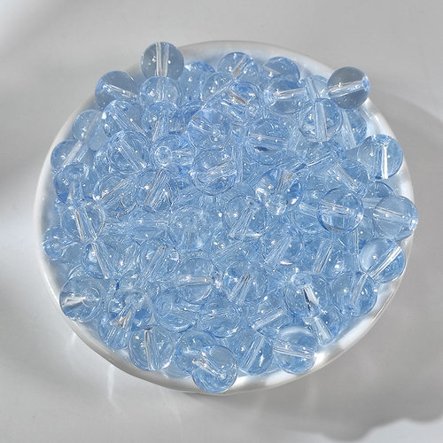 8mm透明琉璃圆珠冰透玻璃散珠子DIY手工制作手串项链手机链材料 - 图0