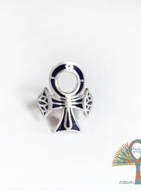 埃及女银宫廷风手工银戒指