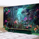 Extra large fantasy forest bedside dormitory wall