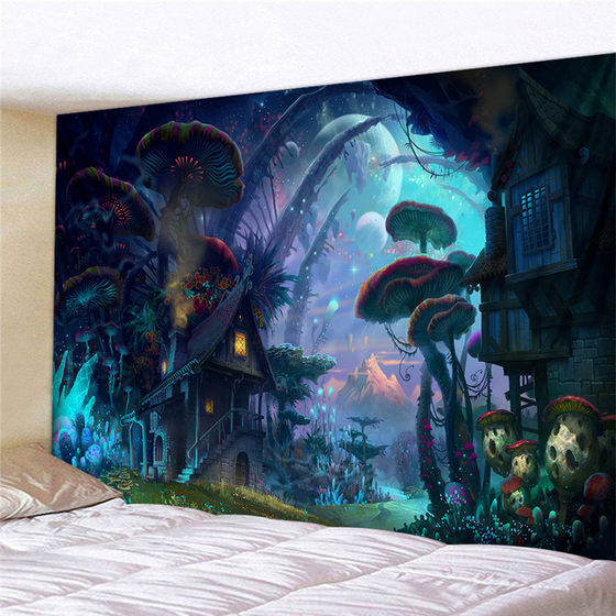 Extra large fantasy forest bedside dormitory wall
