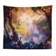 Extra large fantasy forest bedside dormitory wall