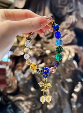 杭州香积琉璃水晶心咒十八子手串女款小众设计高级感手链正品代请