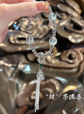 杭州香积绿幽灵藏银手串男女同款手链ins情侣一对闺蜜正品代请