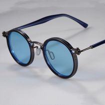 Vintage small round alloy acetate tavat Sunglases Unique Ho