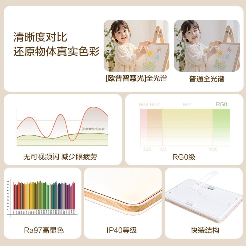 26新欧普led吸顶灯智慧光护眼客厅卧室宋式原木风智能灯具品沐TC,淘宝优惠券,粉丝福利购,淘宝优惠卷