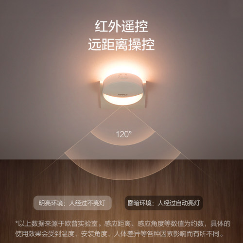 欧普感应led小夜灯usb充电床头母婴夜光灯过道卧室台灯应急灯礼物 - 图0