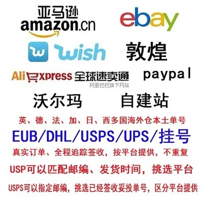 DHL单号E邮宝EMS邮政小包EUB虚拟单号FEDEX速卖通DPEX亚马逊eBay-图0