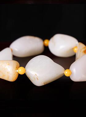 【御府】新疆和田籽玉枣红皮原籽手串