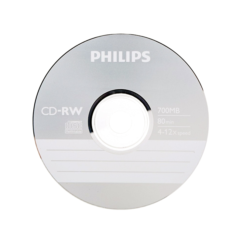 PHILIPS飞利浦CD-RW空白刻录盘 12X可擦写光盘可反复擦写光碟10片 - 图3