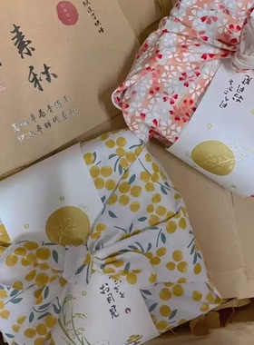 布艺中式风吕敷结婚伴手礼包袱皮和果子寿司端午中秋包裹巾70
