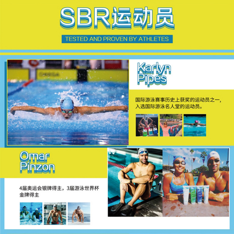 美国原装进口SBR SWIM洗发露 沐浴露 护发素 润体乳 除氯 除异味 - 图2