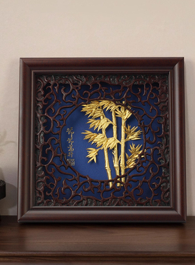 立体金箔画竹子 节节高升开业送礼吉祥家居摆件送朋友的实用礼物