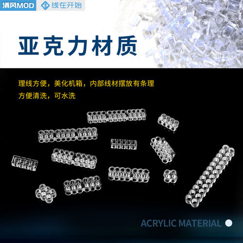 圆孔包网版亚克力理线梳电脑电源理线器主板理线架显卡排线座 - 图0