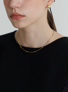 925纯银项链女隔珠链蛇骨链锁骨链高级感小众设计ins饰品配饰