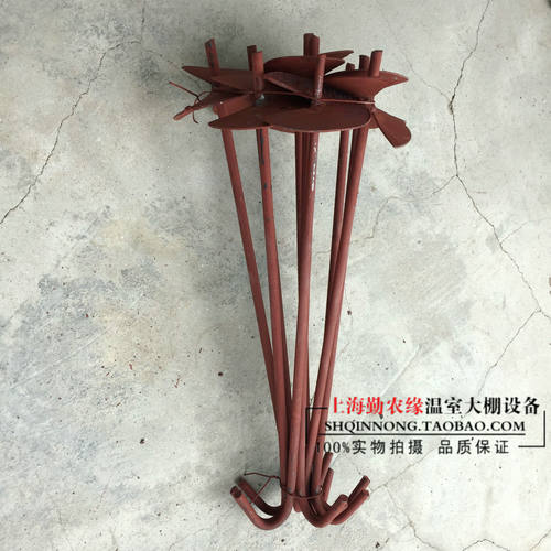 蔬菜养殖温室大棚配件地锚钉螺旋地桩压膜线防风加粗钢筋地钩地钉 - 图2