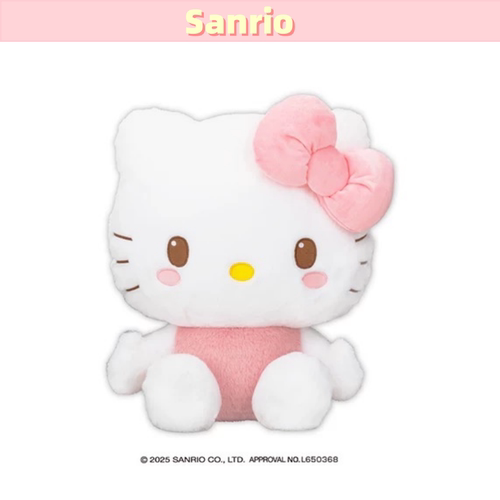 三丽鸥日本正版hello kitty粉色害羞毛绒公仔凯蒂猫大号玩偶抱枕 - 图3