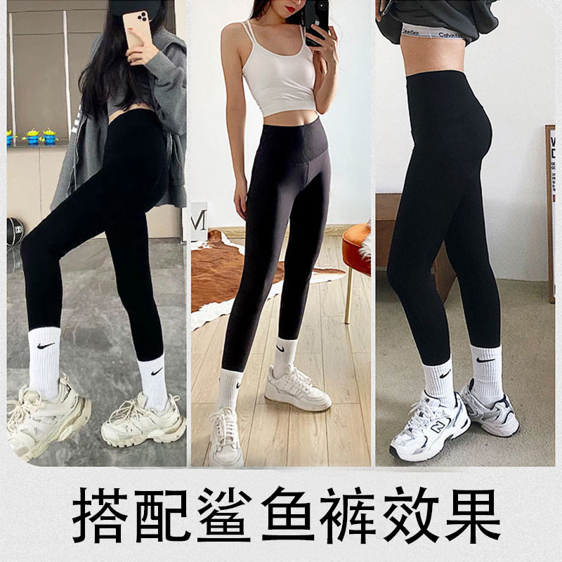 正品NIKE耐克袜子薄款男女棉质防臭中长筒配鲨鱼裤吸汗短袜运动袜