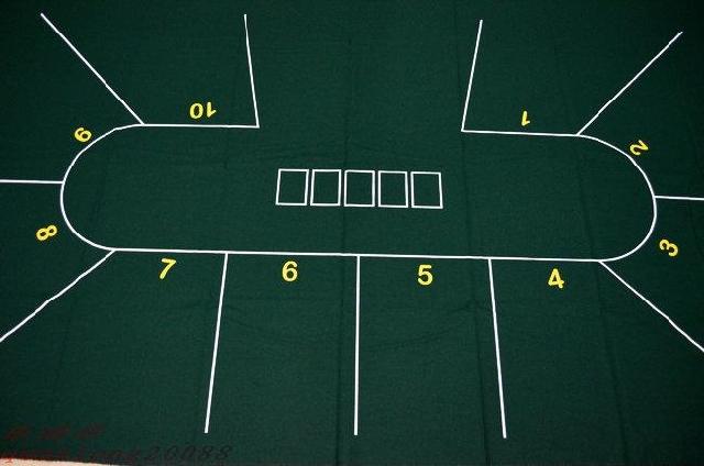 包邮 呢布10人位德州扑克牌桌布百加乐比大小筹码麻将不起球