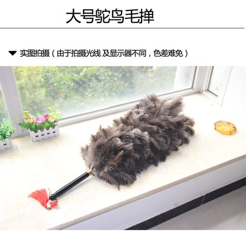 鸵鸟毛掸大号特大号家用车用厂用除尘掸汽车刷扫鸡毛掸子吴氏掸坊 - 图0