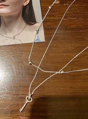 outoflabel925银爱心钥匙项链