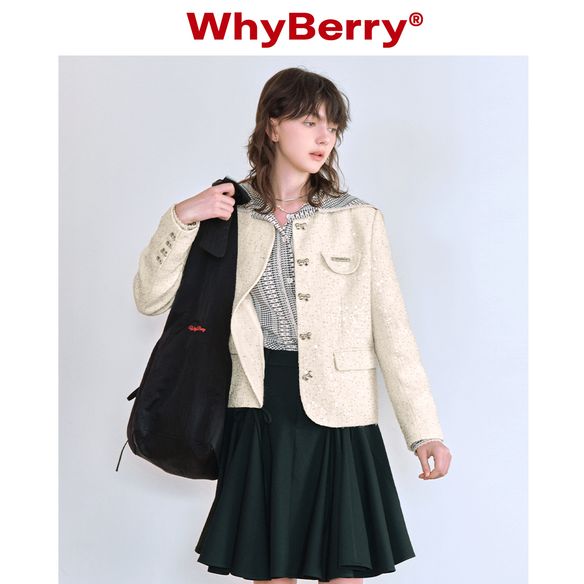 WhyBerry 24SS“闪蝶”蝴蝶结包包 - 图1