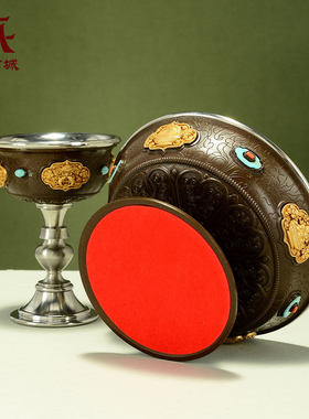 不锈钢八吉祥雕花供水杯