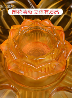 七星琉璃灯座蜡烛藏传桌面用品